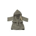 Siv bombažni otroški kopalni plašč velikosti 1-2 let - Tiseco Home Studio