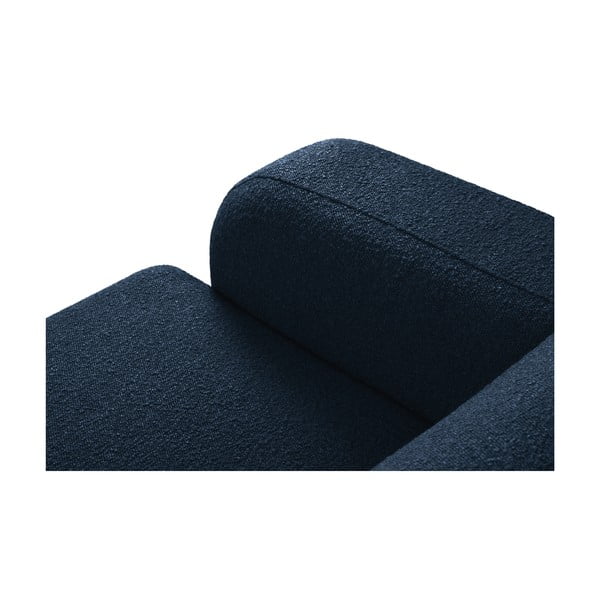 Temno modra kotna sedežna garnitura iz tkanine bouclé (desni kot) Molino – Micadoni Home-image-4