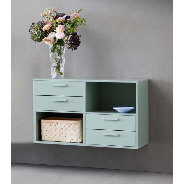 Zelena stenska komoda s 4 predali Hammel Keep-image-1