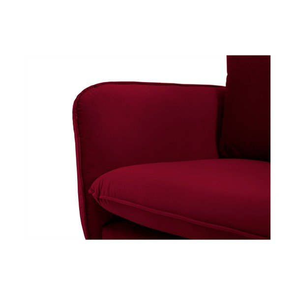 Rdeča žametna zofa Cosmopolitan Design Florence, 160 cm-image-4