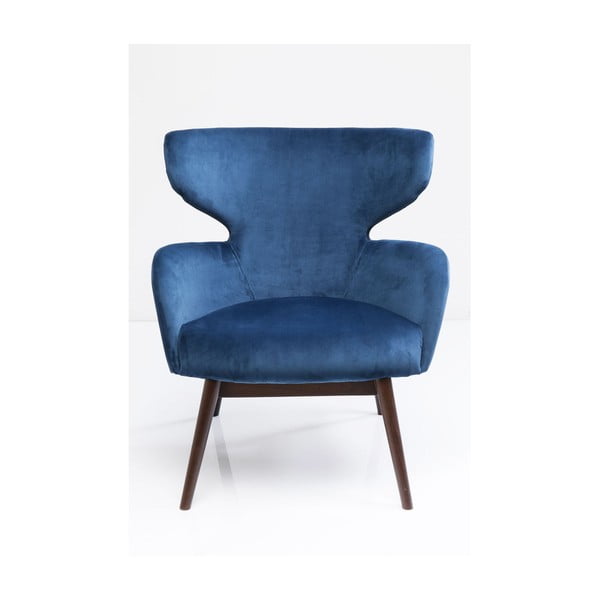 Modri fotelj Kare Design Aroha Velvet-image-1