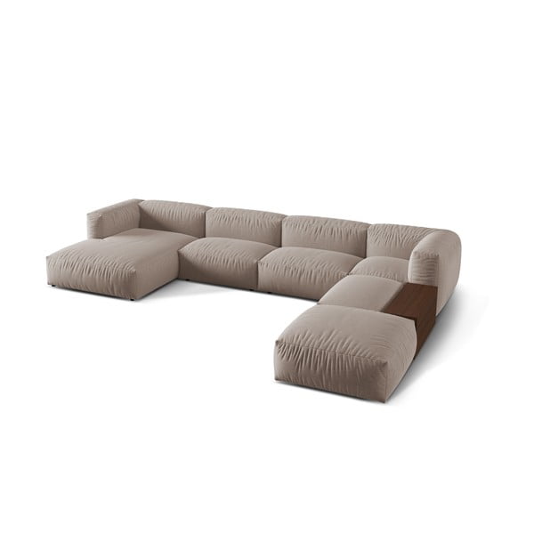 Bež kotna sedežna garnitura (desni kot/v obliki črke "U") Martina – Micadoni Home-image-2