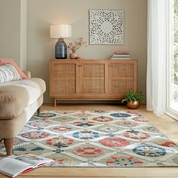 Siva zunanja preproga 170x120 cm Flora - Flair Rugs-image-1