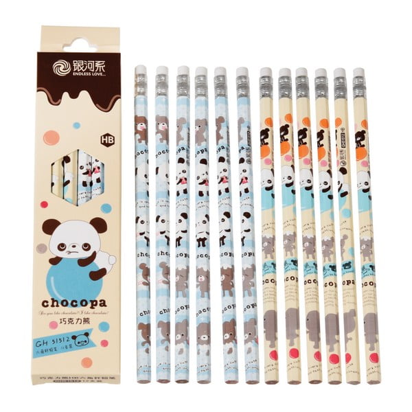 Komplet 12 svinčnikov Rex London Choco Panda
