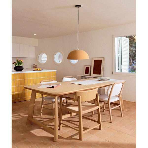 Oranžna kovinska viseča svetilka ø 46 cm Nibla – Kave Home-image-2