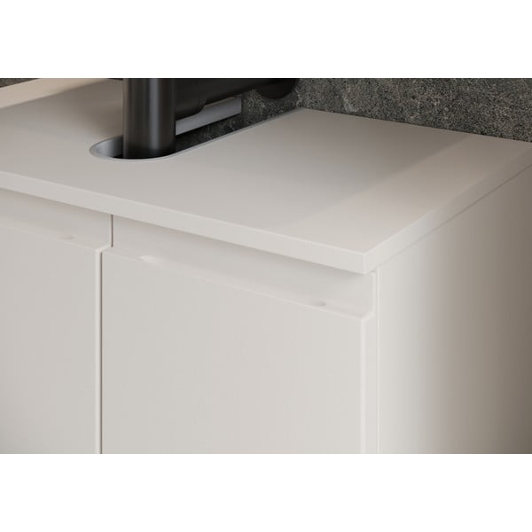 Kremno bela nizka omarica za pod umivalnik 60x56 cm Salinas – Germania-image-4