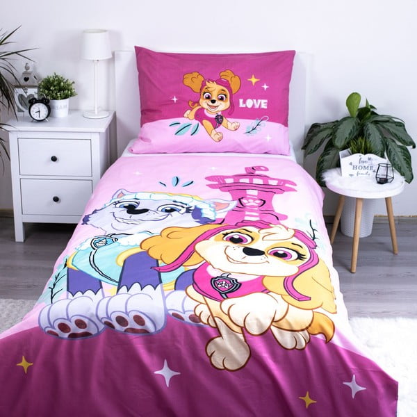 Enojna otroška posteljnina iz mikrovlaken 140x200 cm Paw Patrol  – Jerry Fabrics-image-1