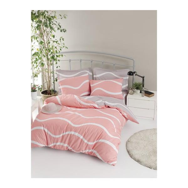 Ranforce bombažna posteljna rjuha Mijolnir Novia Pink, 140 x 200 cm