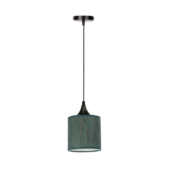 Temno zelena viseča svetilka s tekstilnim senčnikom ø 15 cm Patti – Candellux Lighting