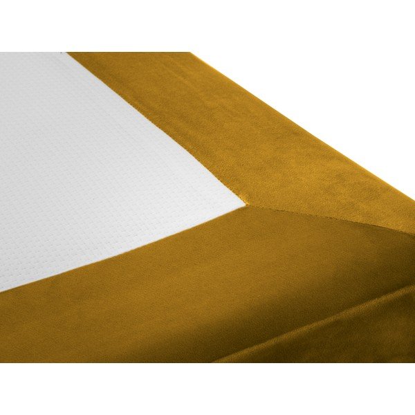 Gorčično rumena žametna postelja Milo Casa Lia, 90 x 200 cm-image-4