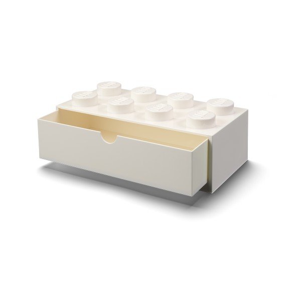 Bela škatla za pisalno mizo s predalom LEGO® Double-image-1