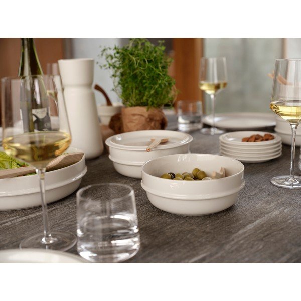 Kremno bela porcelanasta skledica za juho 600 ml Eau – Zone-image-1