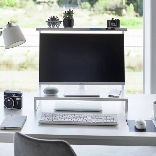 Belo kovinsko stojalo za monitor Tower – YAMAZAKI-image-1