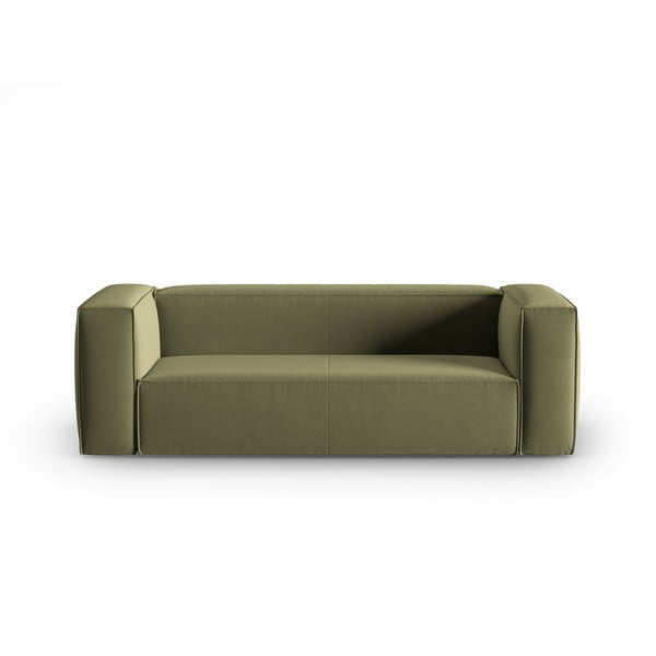 Zelena žametna sedežna garnitura 200 cm Mackay – Cosmopolitan Design