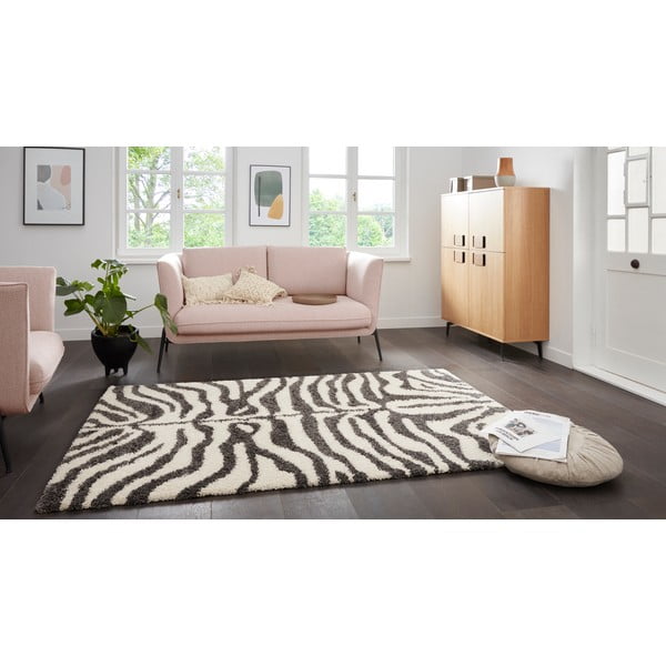 Siva/bež preproga 150x80 cm Striped Animal - Ragami-image-1