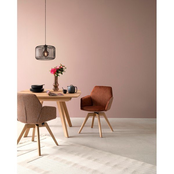 Črna viseča svetilka s kovinskim senčilom ø 30 cm Cage – Fischer & Honsel-image-1