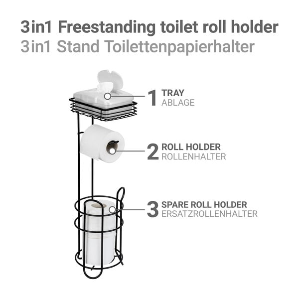 Črno jekleno stojalo za WC papir – Wenko-image-3