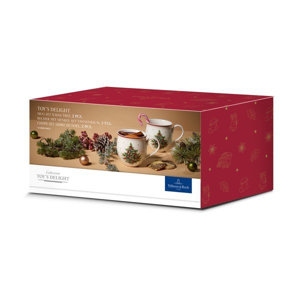 Komplet 2 porcelanastih skodelic z božičnim motivom Villeroy&Boch X-mas tree-image-2