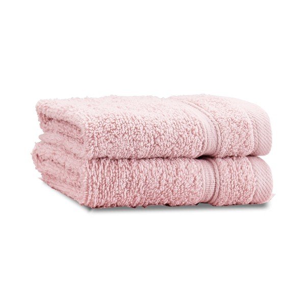 Svetlo rožnate frotirne bombažne brisače v kompletu 2 ks 30x30 cm Zero Twist – Catherine Lansfield