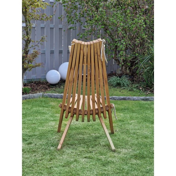 Leseni vrtni stol v naravni barvi Falun - Garden Pleasure-image-4