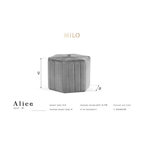 Zelen puf Milo Casa Alice, ⌀ 60 cm-image-2