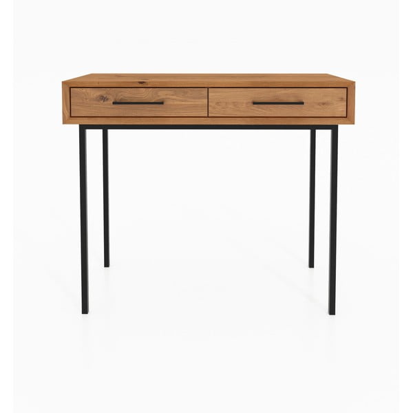 Kozmetična miza iz masivnega hrasta 97x45 cm Abies – The Beds-image-3