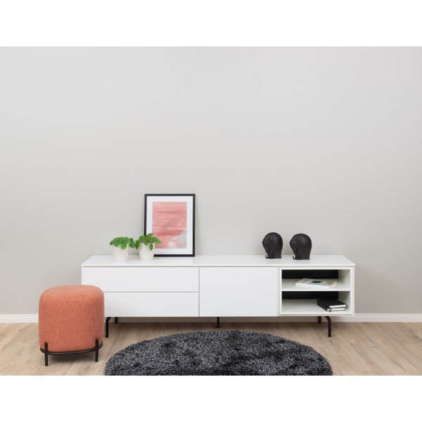 Bela nizka komoda 210x57 cm Plain – Tenzo-image-1