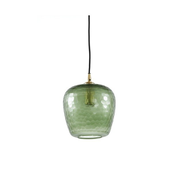 Zelena stropna svetilka s steklenim senčnikom ø 17 cm Danita - Light & Living-image-1