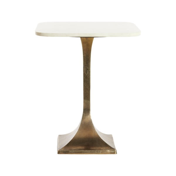 Stranska mizica z mizno ploščo v marmornem dekorju ø 45 cm Rickerd – Light & Living