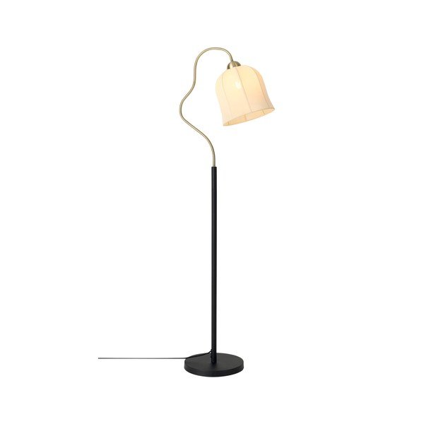 Bela/črna tekstilna stoječa svetilka (višina 150 cm) Bell – Ellos Home
