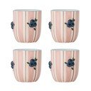 Rožnate keramične skodelice v kompletu za kapučino 4 ks 235 ml Carry – Bloomingville