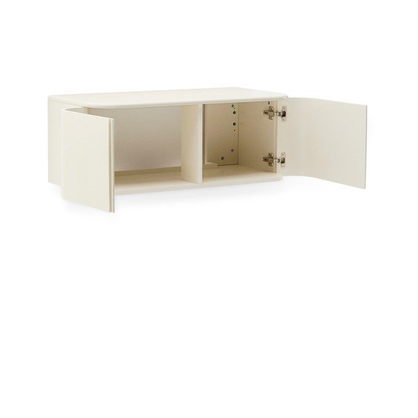 Bež stenska omarica za pod umivalnik 90x35 cm Salaya – Kave Home-image-4