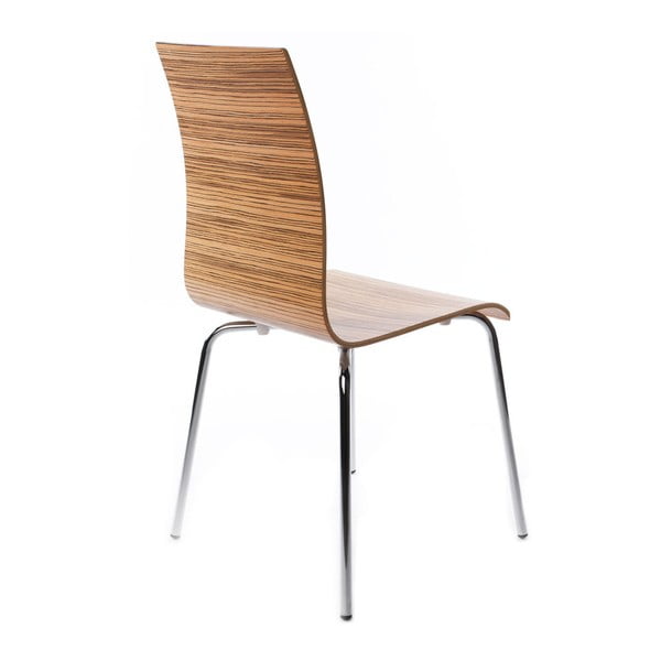 Jedilni stol s sedežem iz svetlega lesa Kokoon Classic Zebrano-image-2