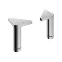 Noge za pohištvo v kompletu 2 ks v sijajno srebrni barvi Quickset 318 – Pelipal