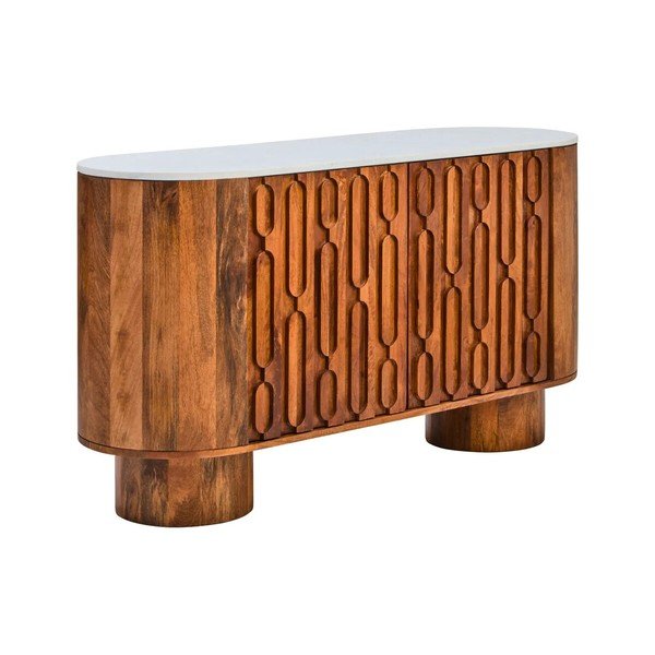 Komoda iz masivnega manga v naravni barvi 140x75x45 cm Torcino – Premier Housewares