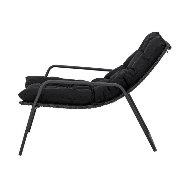 Črn vrtni ležalnik z naslonom za noge Boel - Bloomingville-image-4