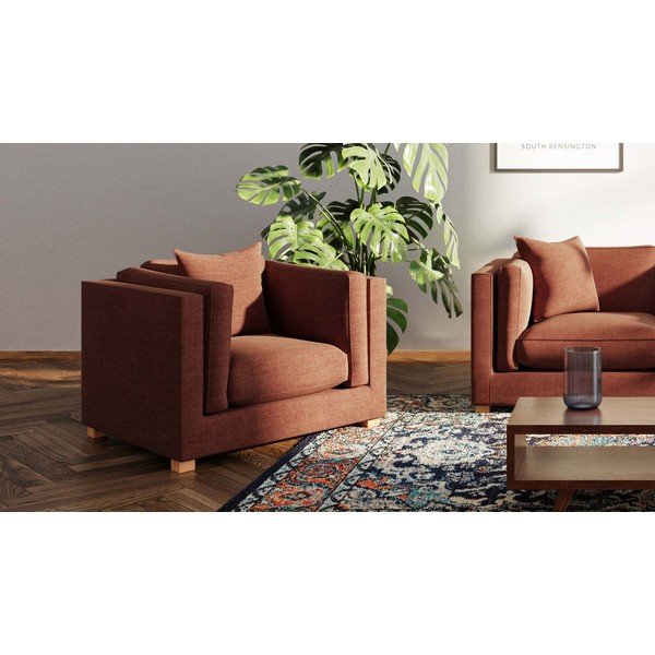 Opečnato oranžen fotelj Pomo – Ame Yens-image-3