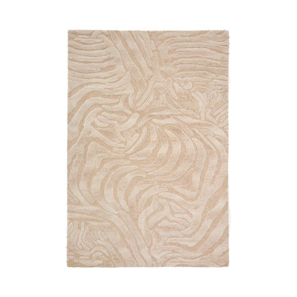 Bež ročno tkana preproga iz mešanice volne 200x300 cm Tribet – Kave Home