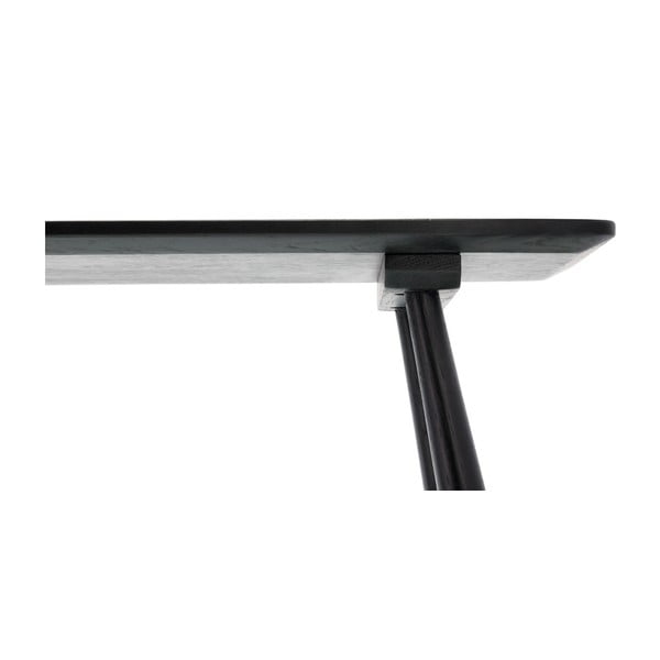 Konzolna mizica iz črnega hrasta 90x28 cm Bast - Villa Collection-image-4