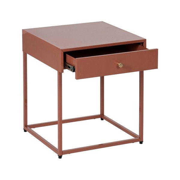 Nočna omarica v barvi terakote Nara – Ixia-image-2