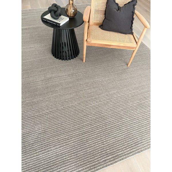 Siva volnena preproga 160x240 cm Calisia M Ribs – Agnella-image-1