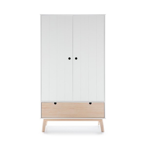 Bela otroška omara z nogami iz borovega lesa Marckeric Kiara-image-2