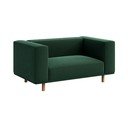 Temno zelen žameten fotelj Kukumo – Ame Yens