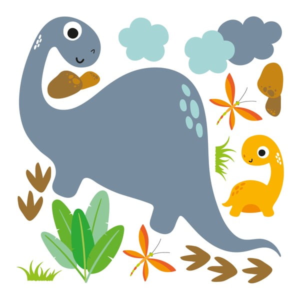 Stenske nalepke Ambiance Cute Dinosaur Stickers