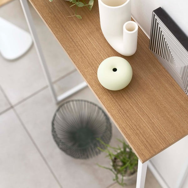 Bela/svetlo rjava stranska mizica 18.5x60 cm Tower – YAMAZAKI-image-3