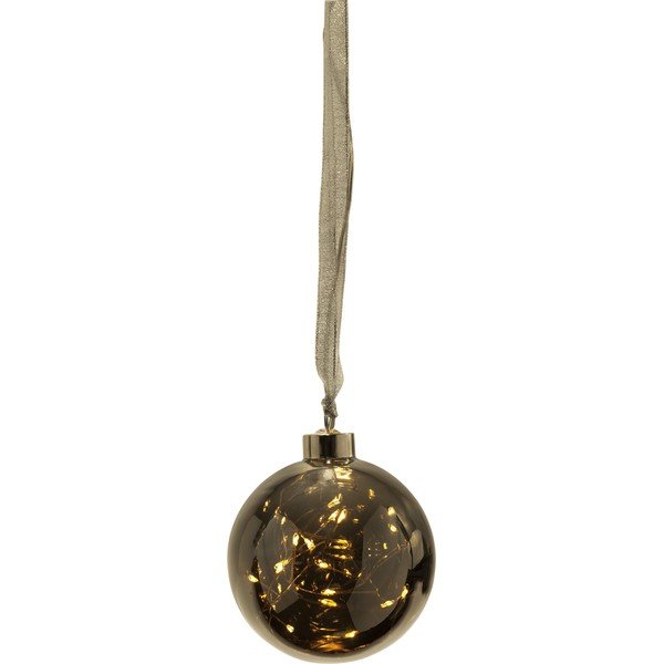 Temno siva božična svetlobna dekoracija ø 10 cm Glow – Star Trading