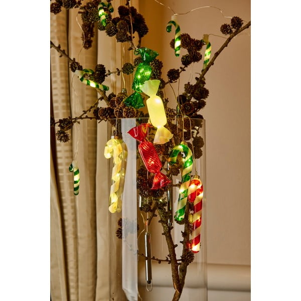 Zelena viseča božična svetlobna dekoracija ø 1,5 cm Hannah – Sirius-image-3