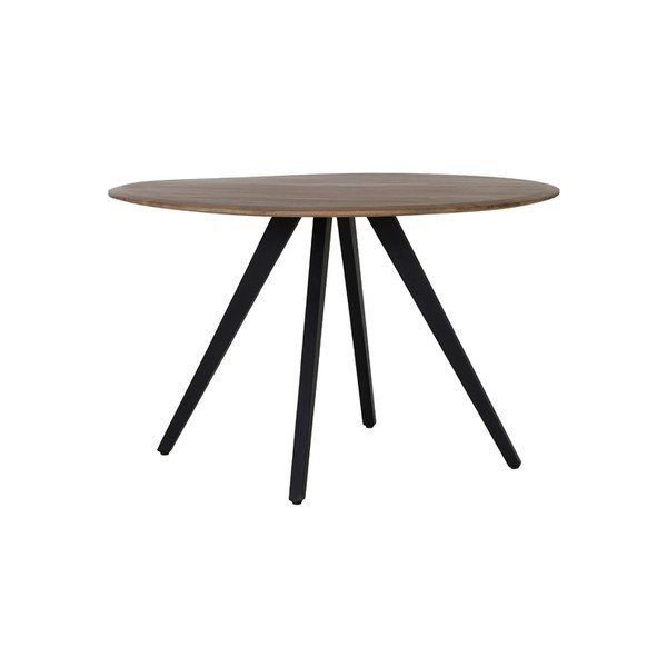 Okrogla jedilna miza z mizno ploščo iz akacije v naravni barvi ø 120 cm Mimoso – Light & Living-image-4