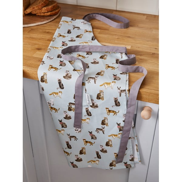 Moder bombažni predpasnik Cooksmart ® Curious Cats-image-1