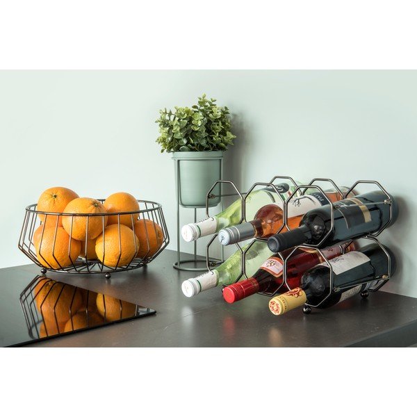 Sivo kovinsko zložljivo stojalo za vino PT LIVING Honeycomb-image-1